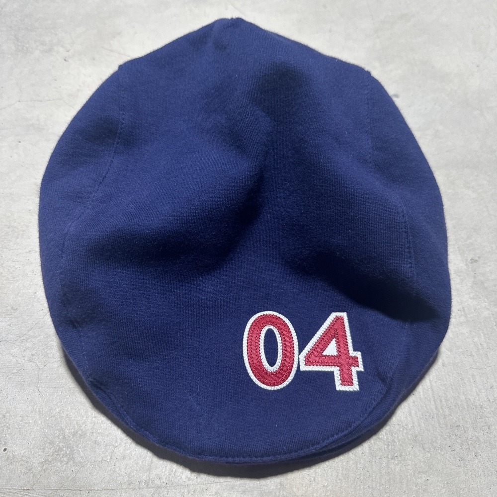 Vintage Roots Team USA Olympic Newsboy Cap Navy Fleece 04 Driving Ivy Hat SZ XL